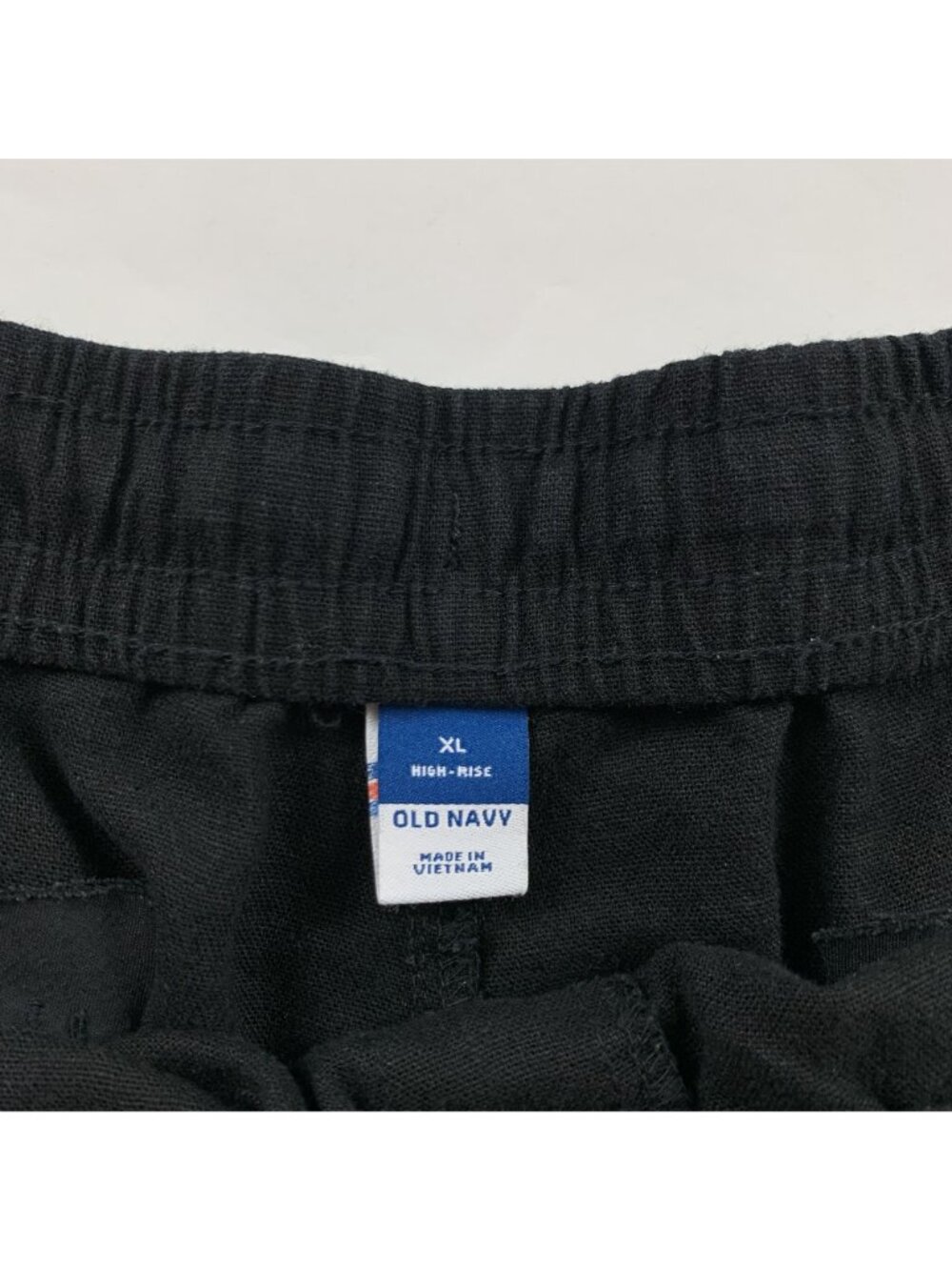 Old Navy Black Linen Blend High Rise Pull On Shorts XL - Picture 4 of 6